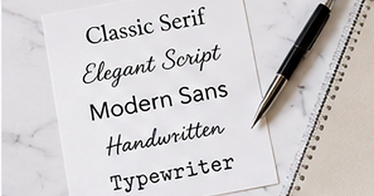 Serif, Script, or Sans Serif? Choosing Type for Small Address Labels