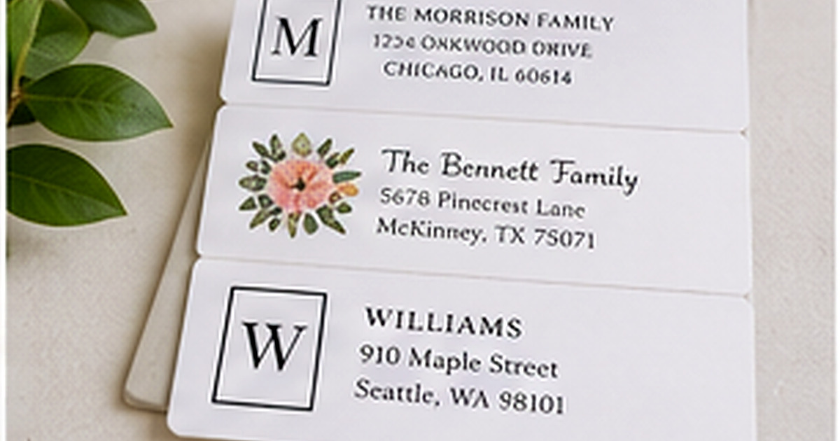 2026 Address Label Design Ideas: Color, Type, and Layout