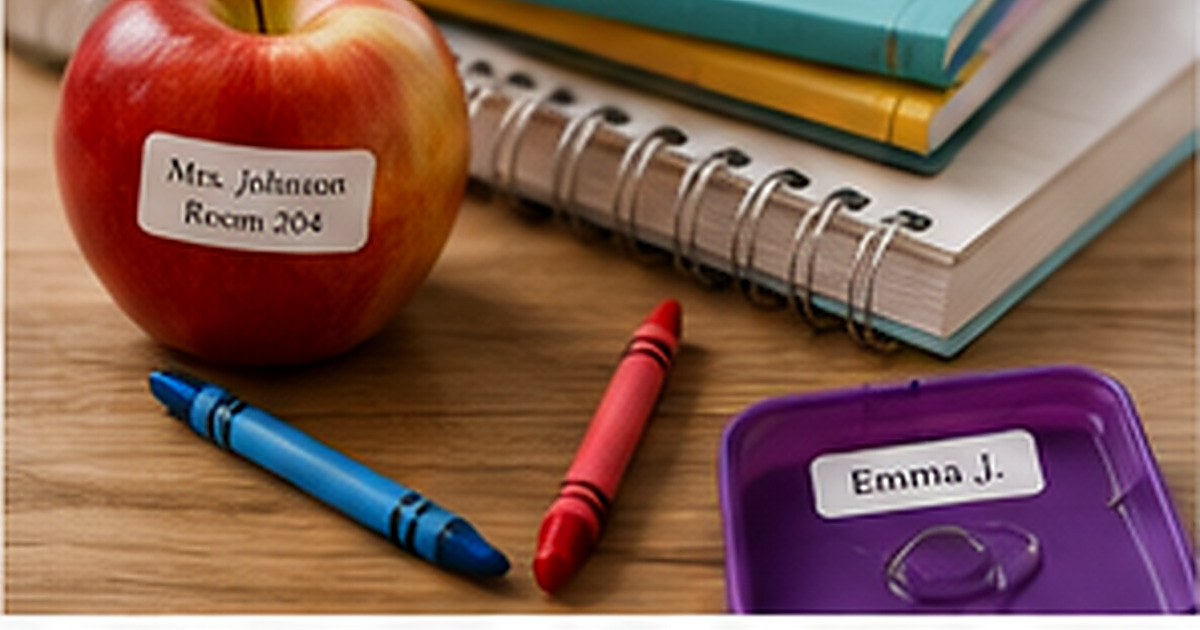 Back-to-School Label Checklist for Teachers and Families