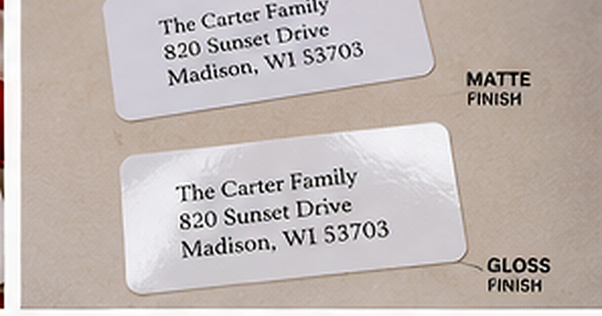 Paper Finish Guide: Matte, Gloss, and Uncoated Address Labels