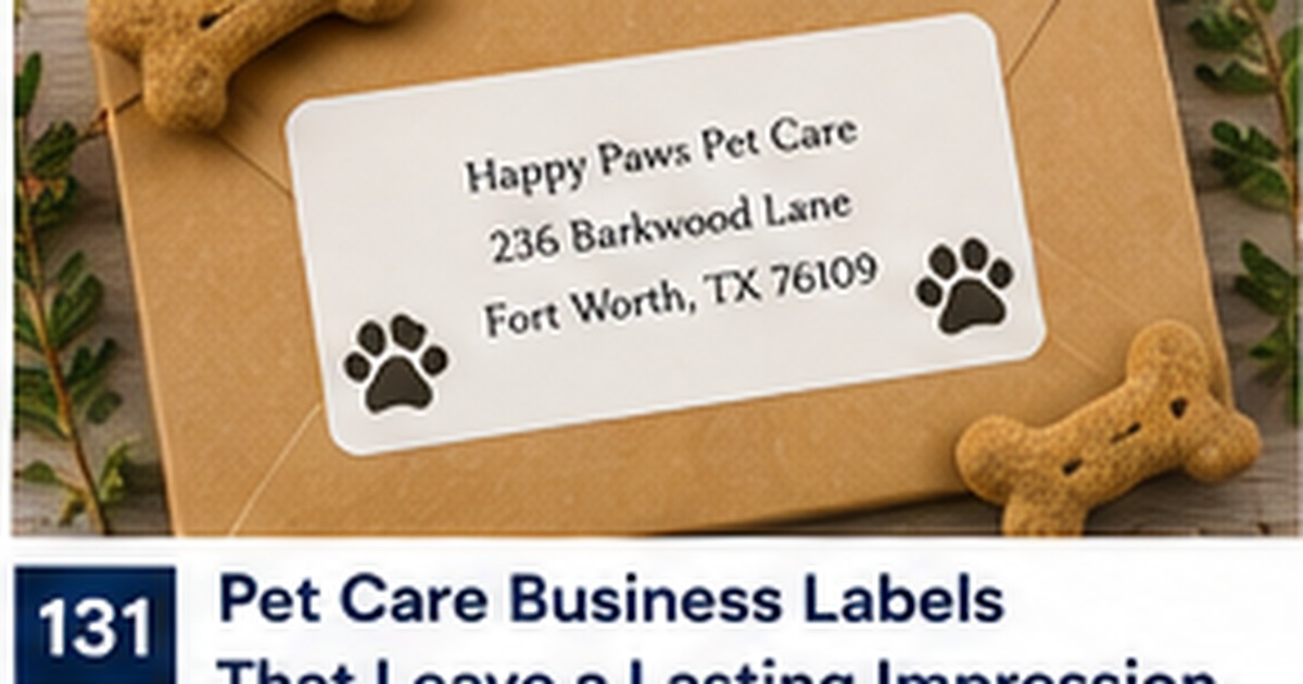 Pet Grooming and Boarding Labels for Safer Client Organization