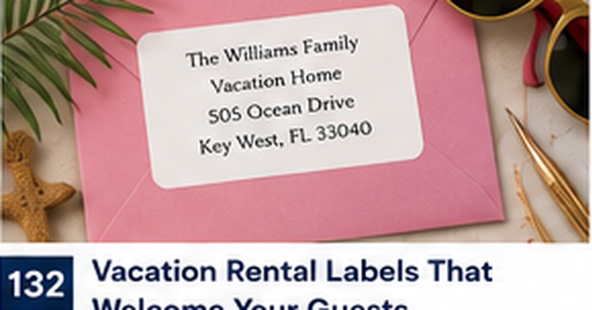 Vacation Rental Welcome Cards and Guest Mail Instructions