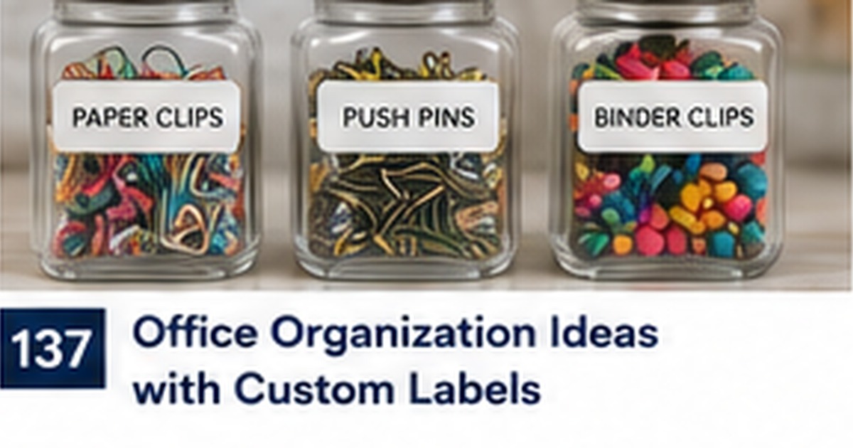 Office Supply Inventory Labels for Shared Workspaces