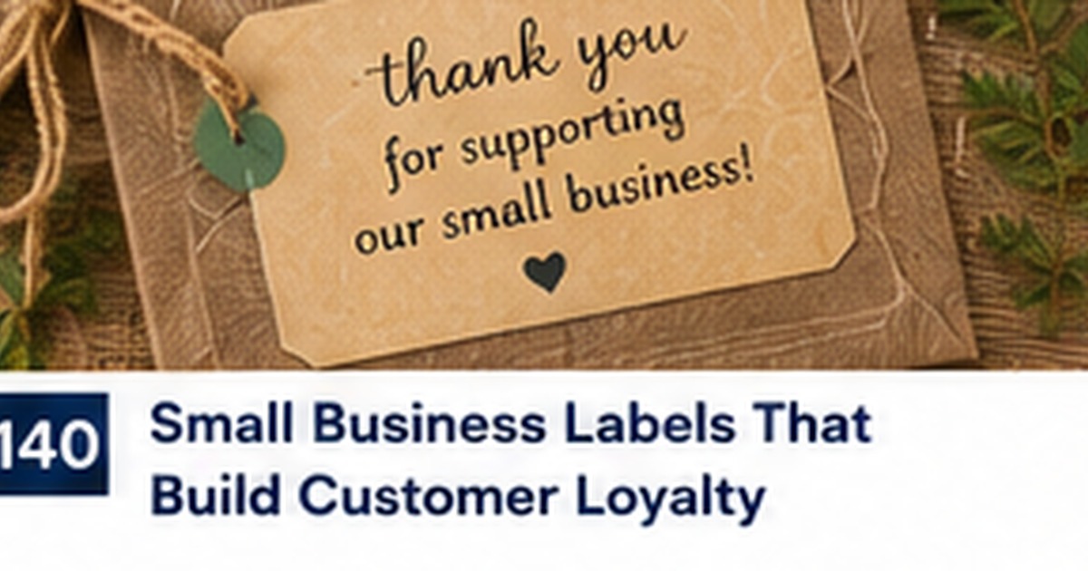 Customer Loyalty Inserts and Labels for Repeat Small-Business Orders