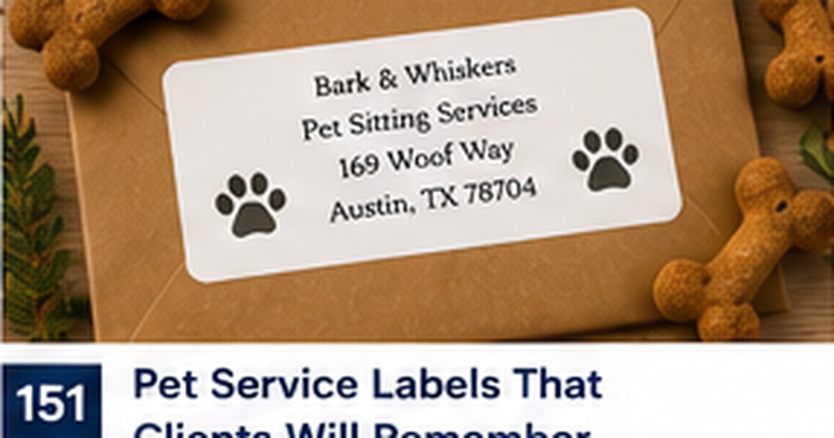 Pet-service package with a paw-print label and dog treats