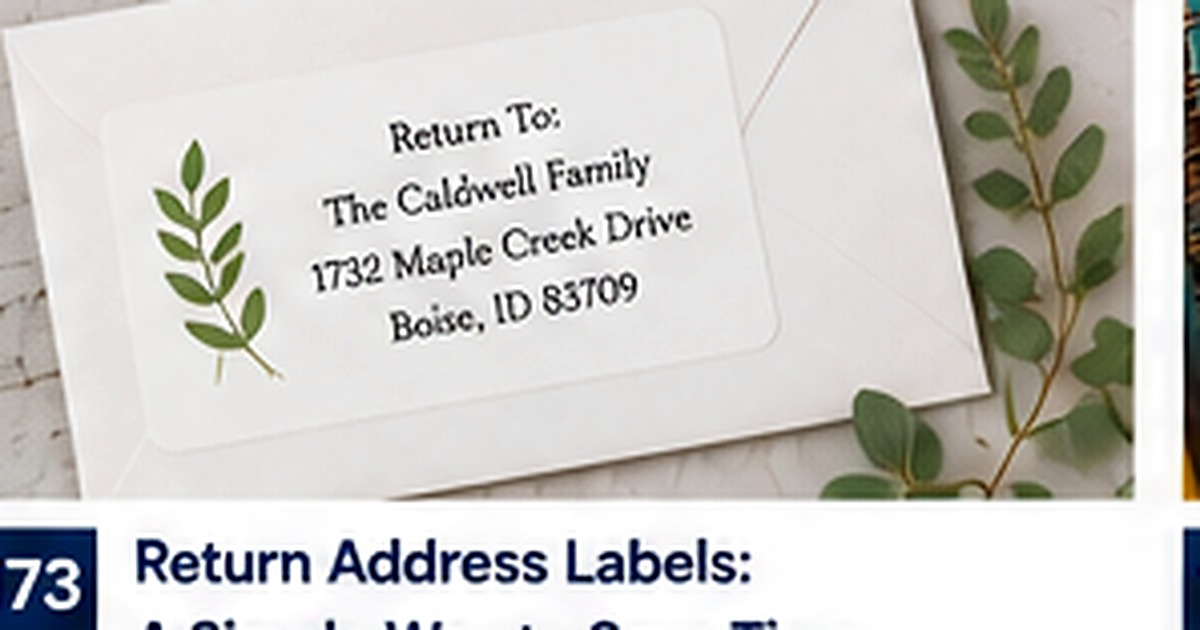 Clean stack of envelopes with return address labels ready for batch mailing