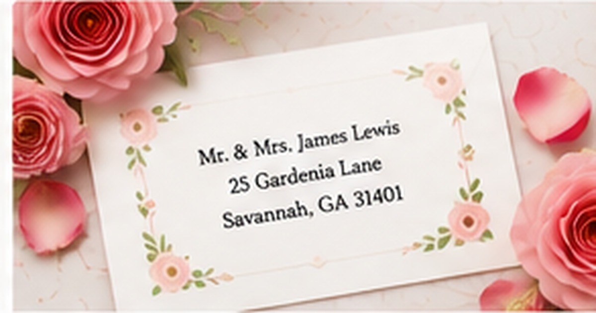 Vacation rental welcome card with coastal stationery and guest information