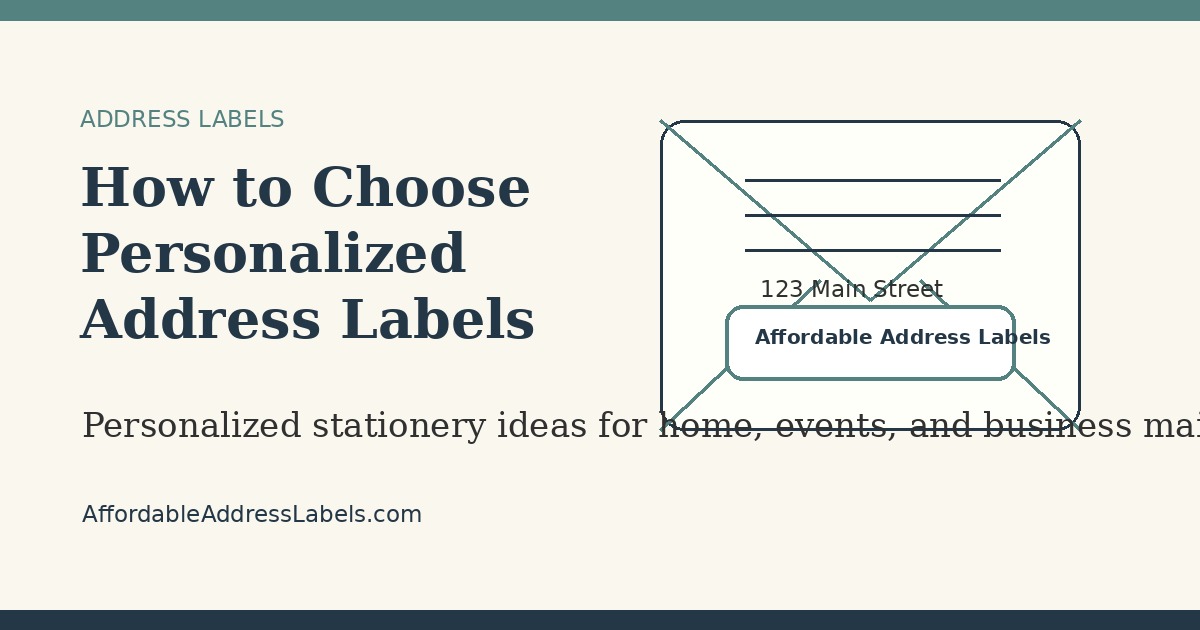 How to Choose Personalized Address Labels That Match Your Style