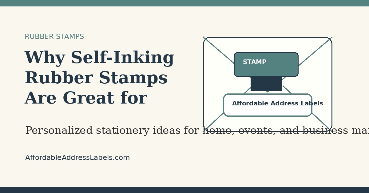 Why Self-Inking Rubber Stamps Are Great for Busy Households