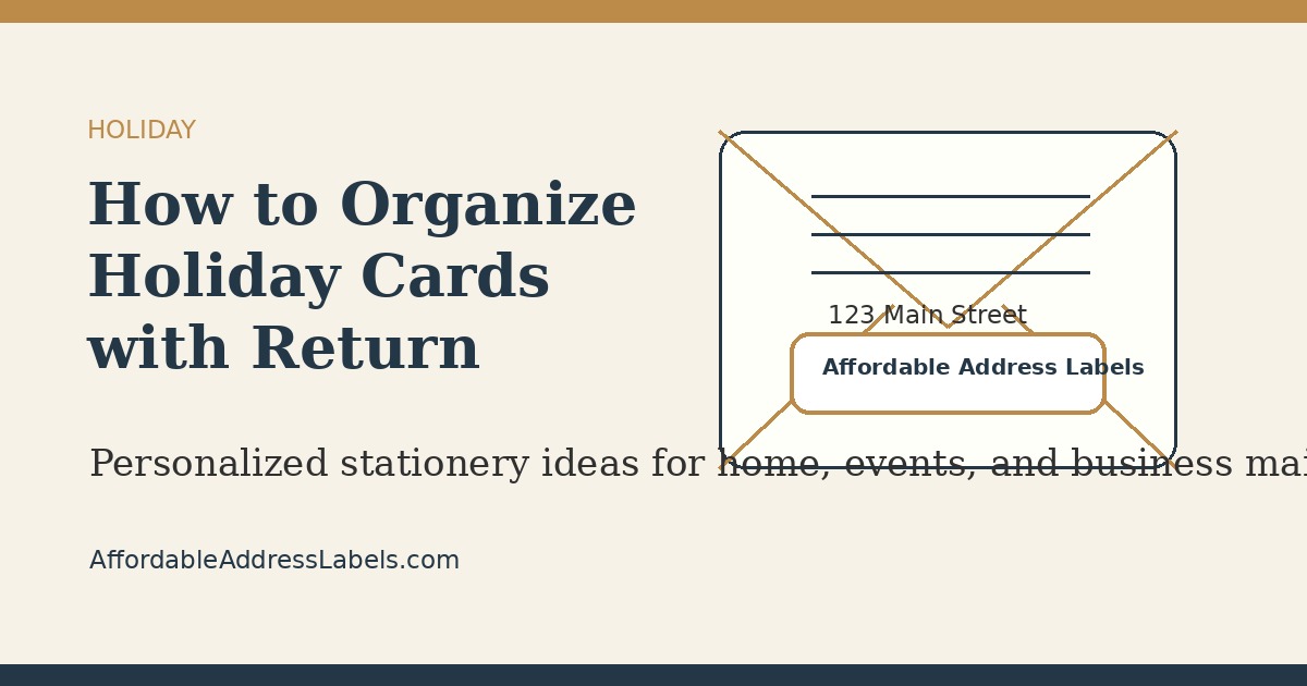 How to Organize Holiday Cards with Return Address Labels