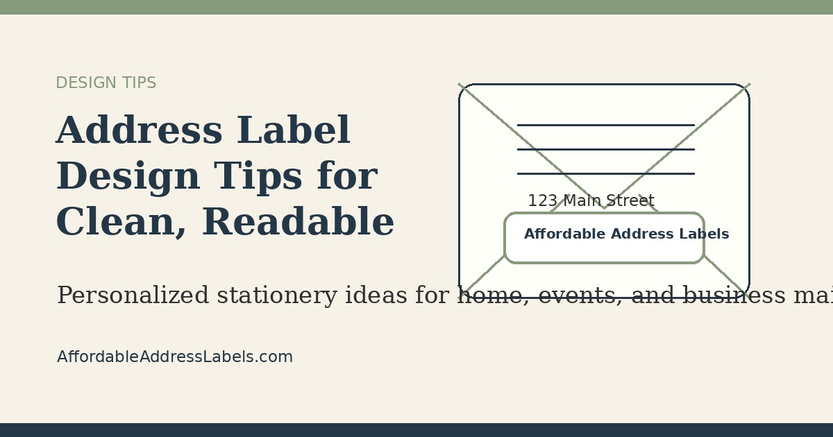 Address Label Design Tips for Clean, Readable Mail