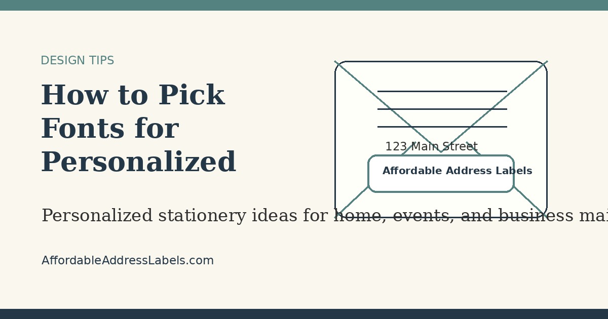 How to Pick Fonts for Personalized Address Labels