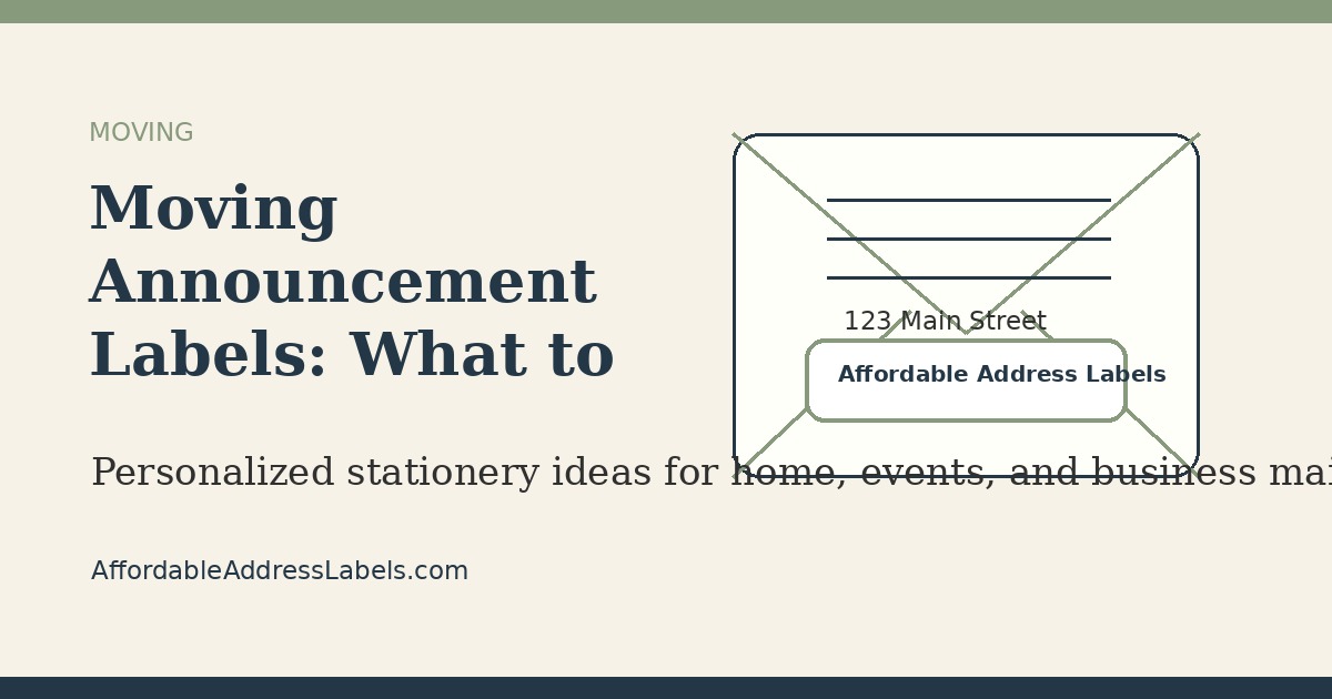 Moving Announcement Labels: What to Include