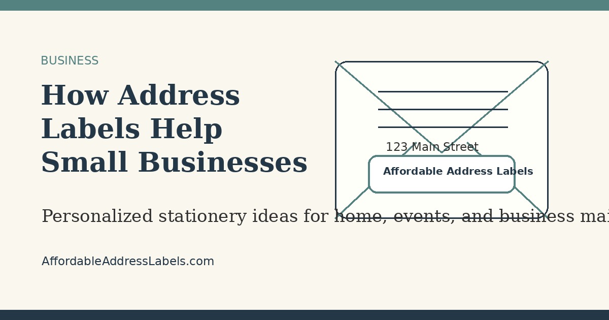 How Address Labels Help Small Businesses Look Professional