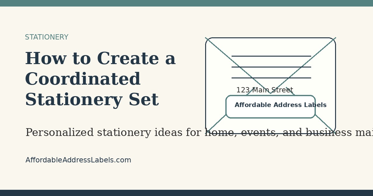 How to Create a Coordinated Stationery Set