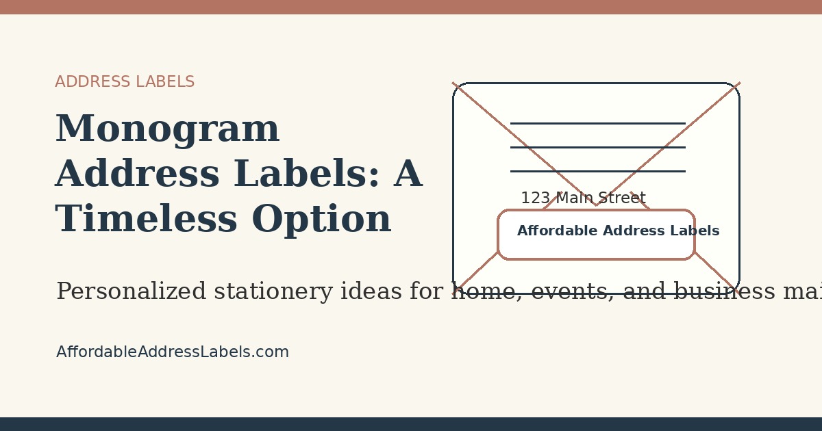 Monogram Address Labels: A Timeless Option for Personal Stationery