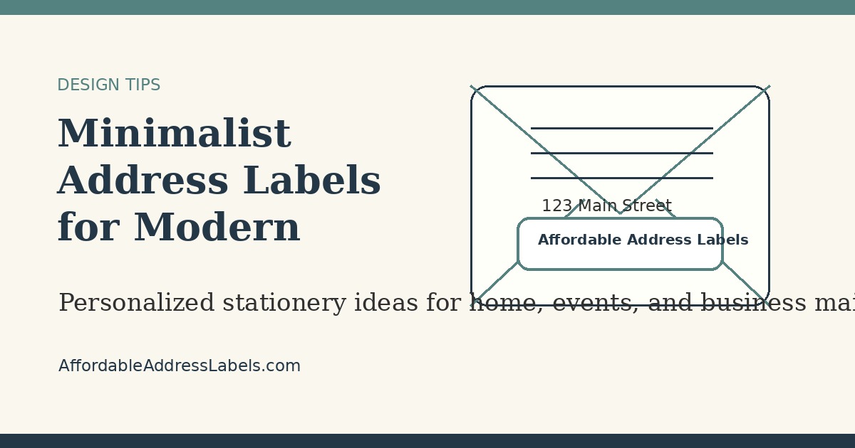 Minimalist Address Labels for Modern Homes