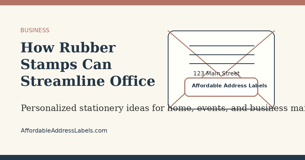 How Rubber Stamps Can Streamline Office Mail