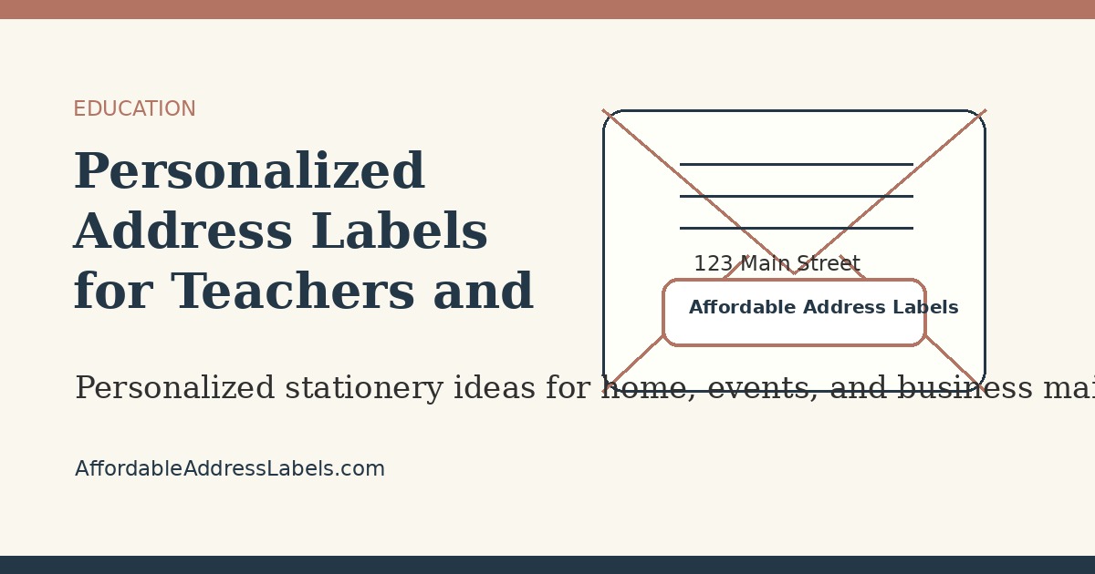Personalized Address Labels for Teachers and Classroom Mail