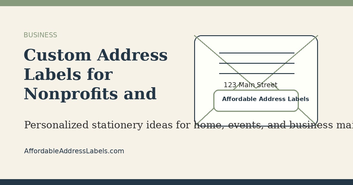 Custom Address Labels for Nonprofits and Fundraising Mail