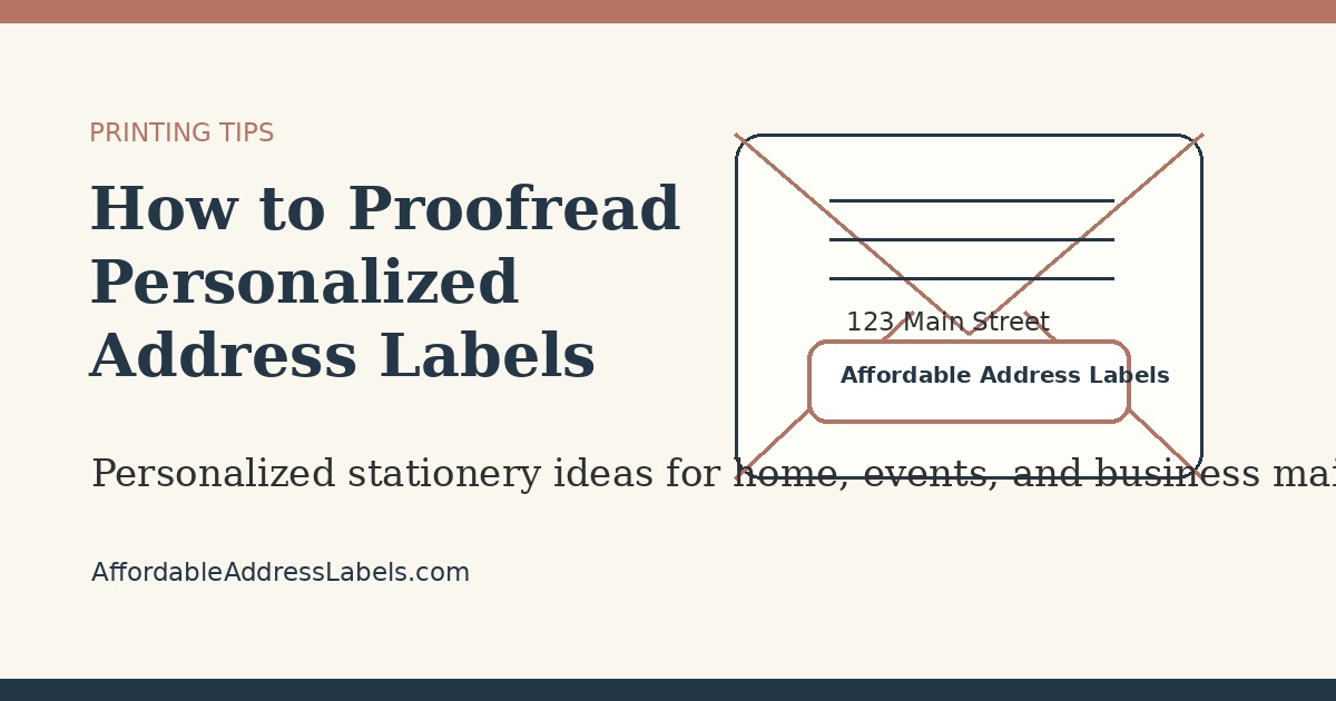 How to Proofread Personalized Address Labels