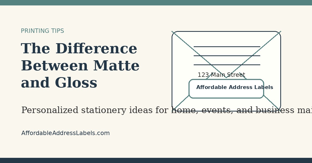 The Difference Between Matte and Gloss Address Labels