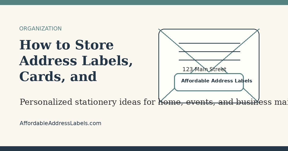How to Store Address Labels, Cards, and Stamps