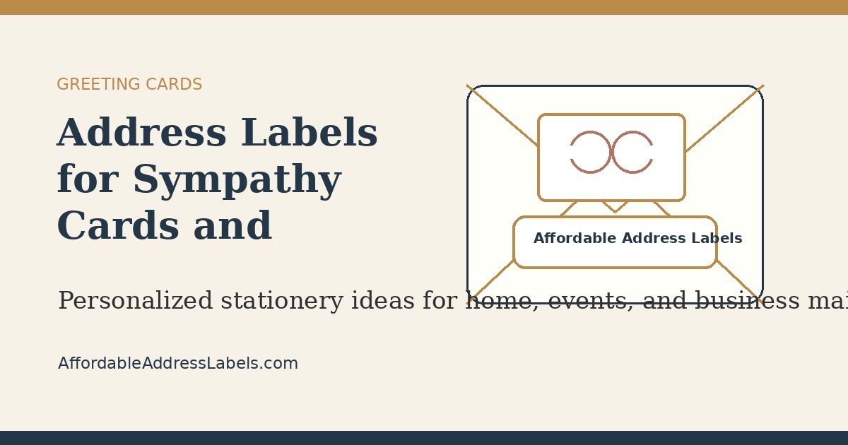 Address Labels for Sympathy Cards and Personal Notes