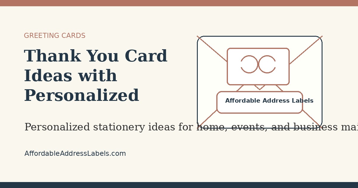 Thank You Card Ideas with Personalized Envelope Labels