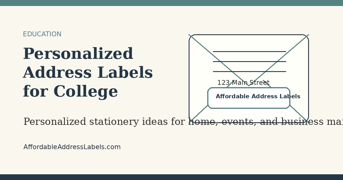 Personalized Address Labels for College Students