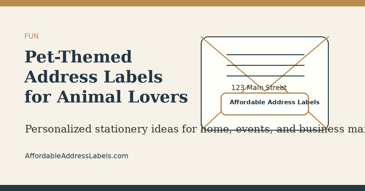 Pet-Themed Address Labels for Animal Lovers