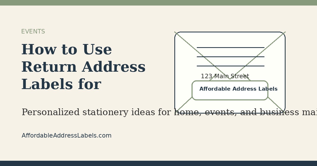 How to Use Return Address Labels for Invitations