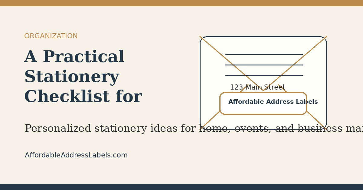 A Practical Stationery Checklist for Every Home