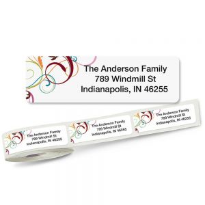 fantasia address labels on a roll